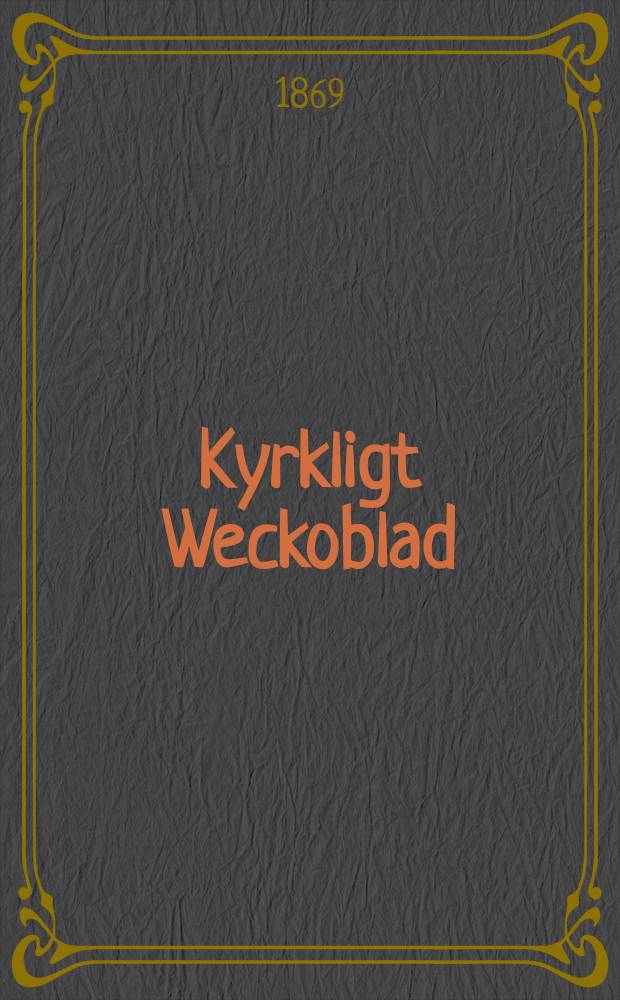 Kyrkligt Weckoblad