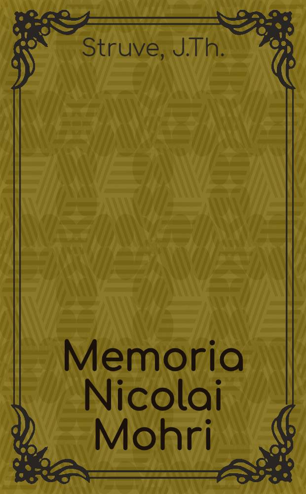 Memoria Nicolai Mohri