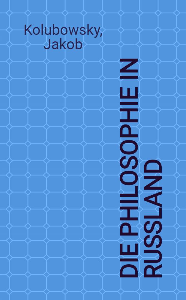 Die Philosophie in Russland