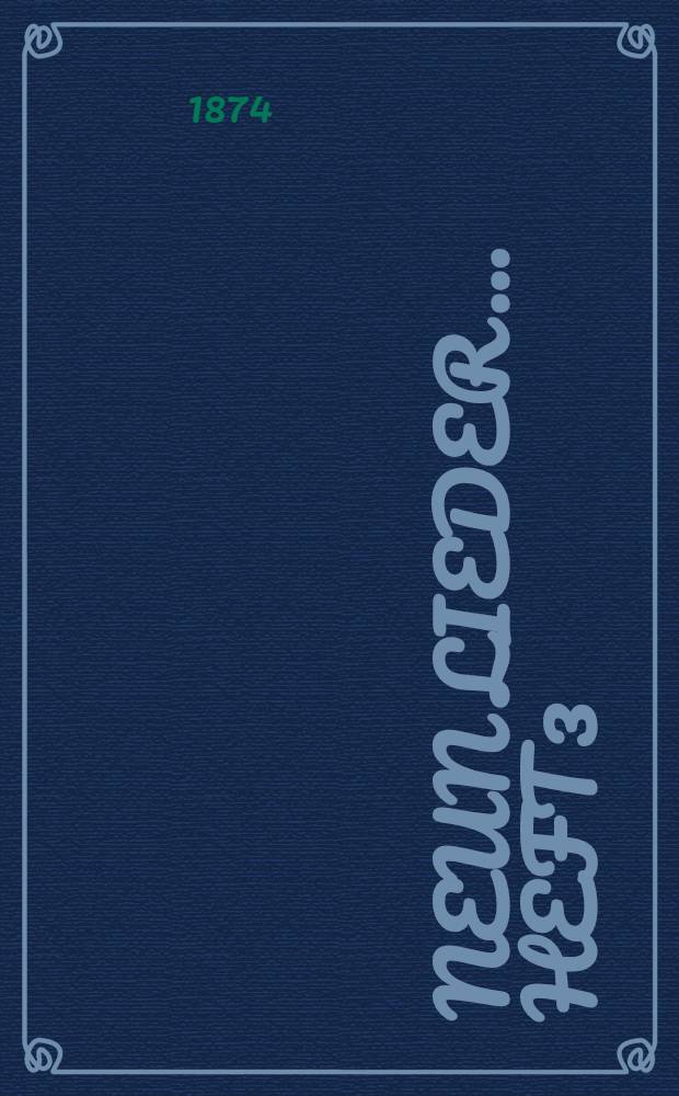 Neun Lieder... Heft 3 : Keine Frühlingsluft