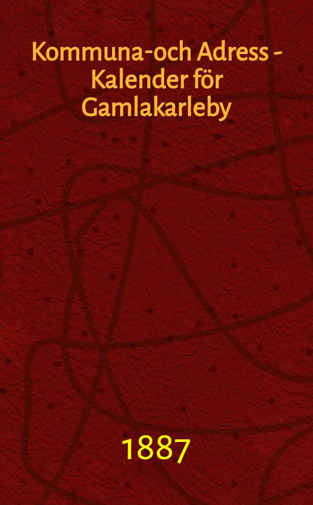 Kommunal- och Adress - Kalender för Gamlakarleby