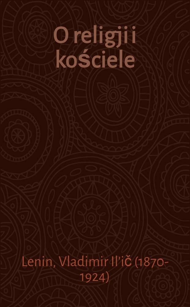 O religji i kościele