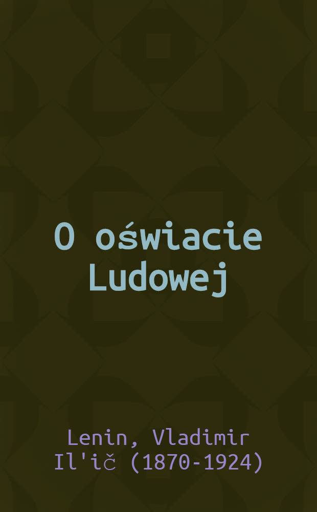 O oświacie Ludowej