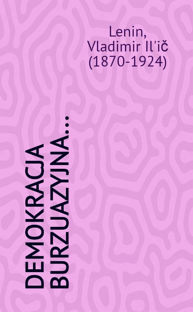 Demokracja burzuazyjna...