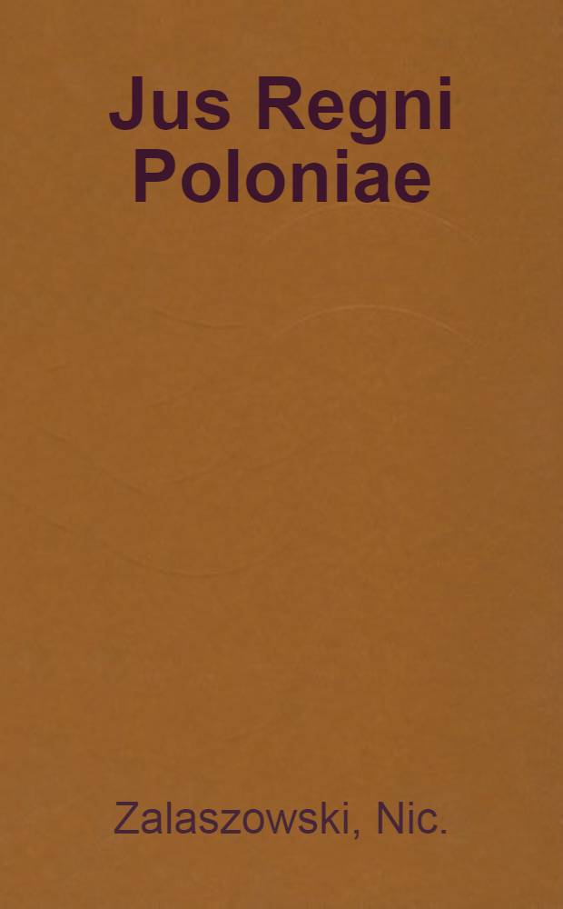 Jus Regni Poloniae