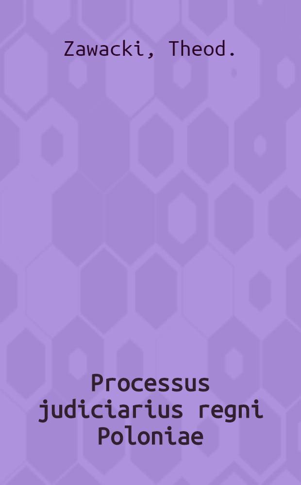 Processus judiciarius regni Poloniae