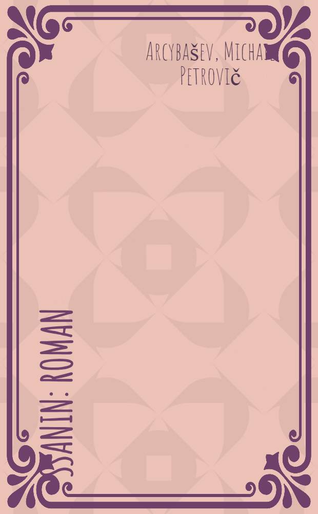 Ssanin : Roman