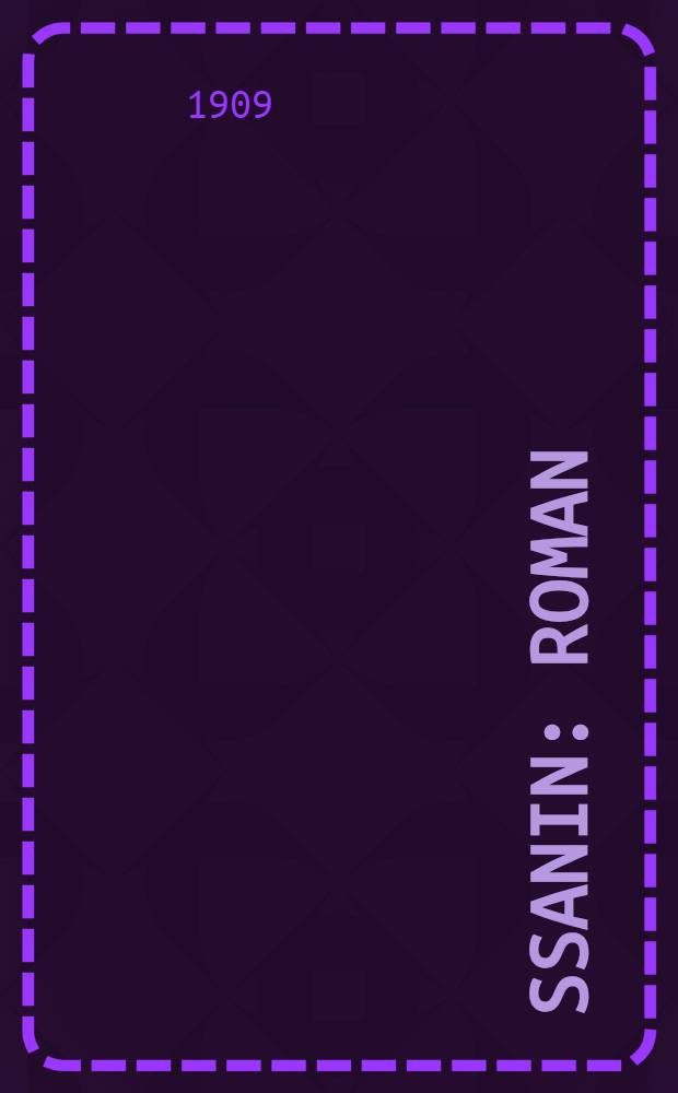 Ssanin : Roman