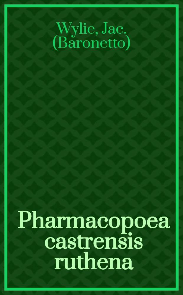 Pharmacopoea castrensis ruthena