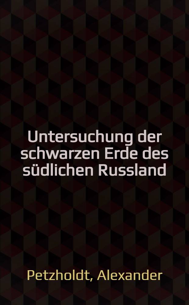 Untersuchung der schwarzen Erde des südlichen Russland