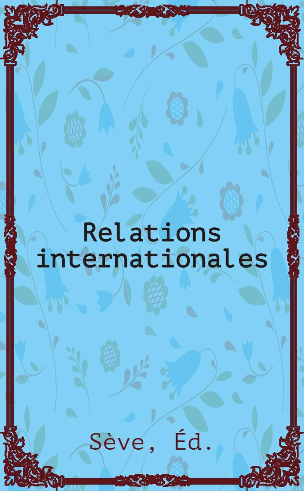 Relations internationales : Danémark... Russie