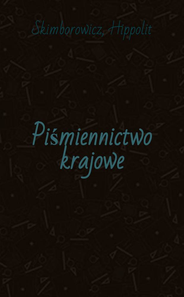 Piśmiennictwo krajowe
