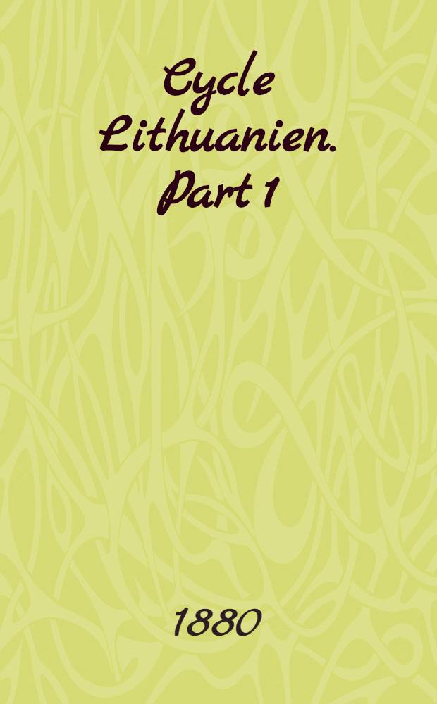 Cycle Lithuanien. Part 1