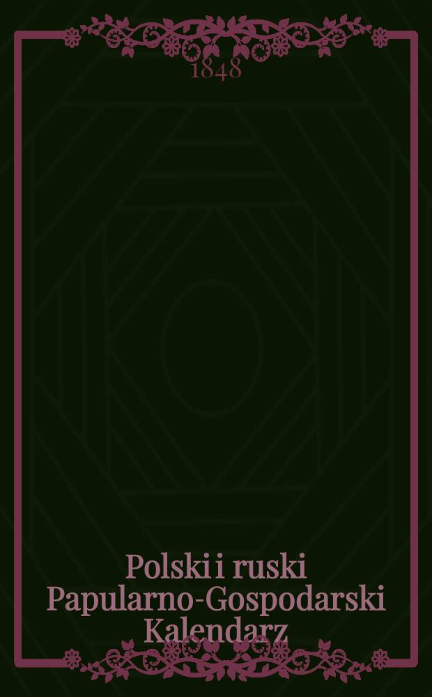 Polski i ruski Papularno-Gospodarski Kalendarz