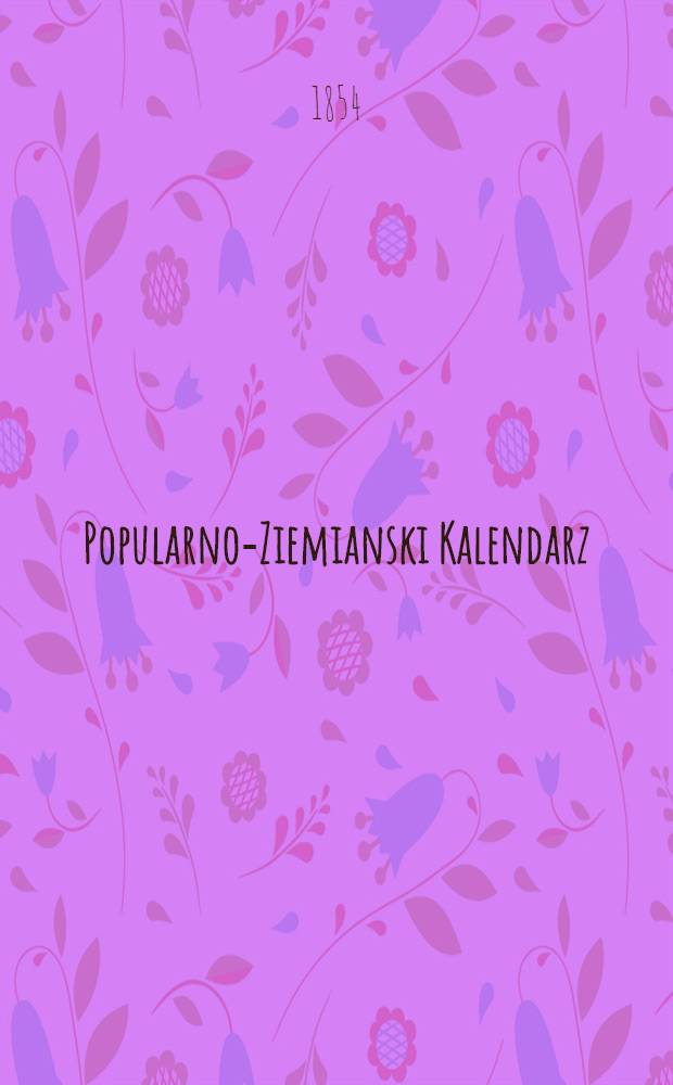 Popularno-Ziemianski Kalendarz