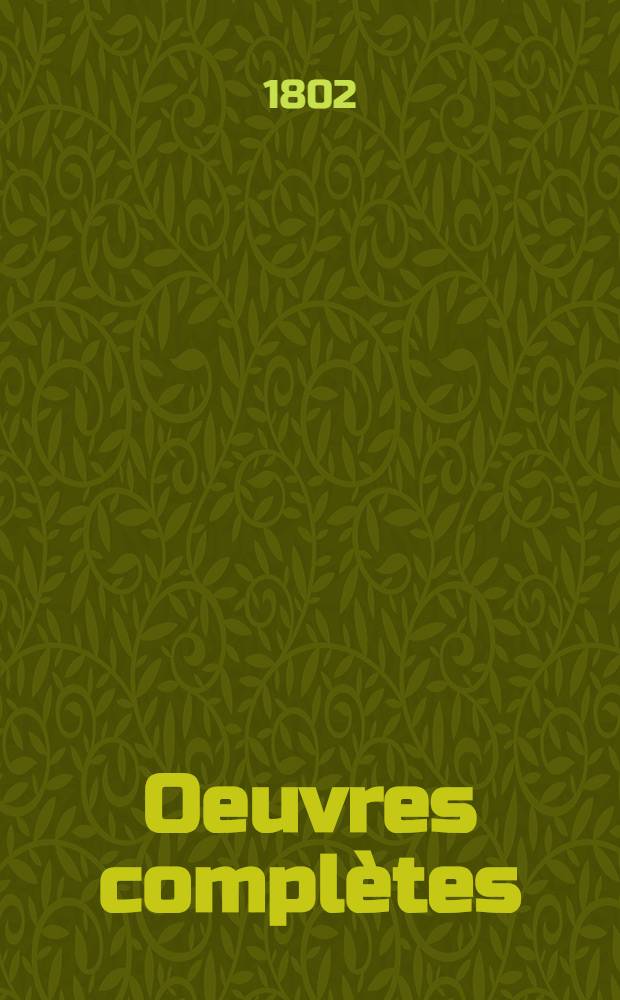 Oeuvres complètes