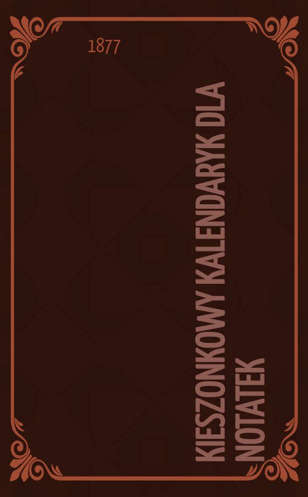 Kieszonkowy Kalendaryk dla Notatek