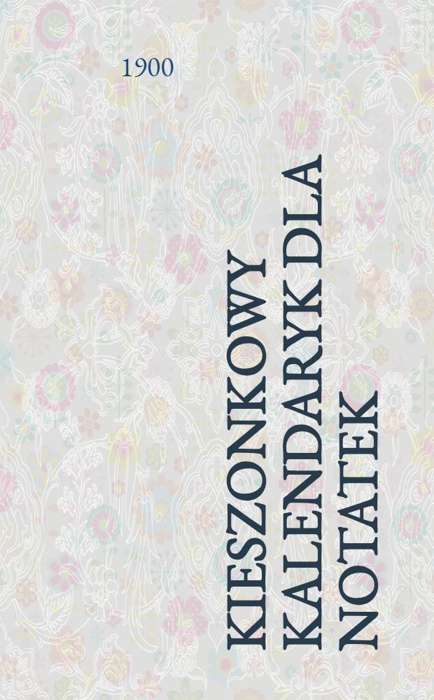 Kieszonkowy Kalendaryk dla Notatek