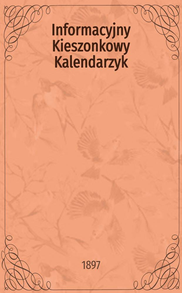 Informacyjny Kieszonkowy Kalendarzyk