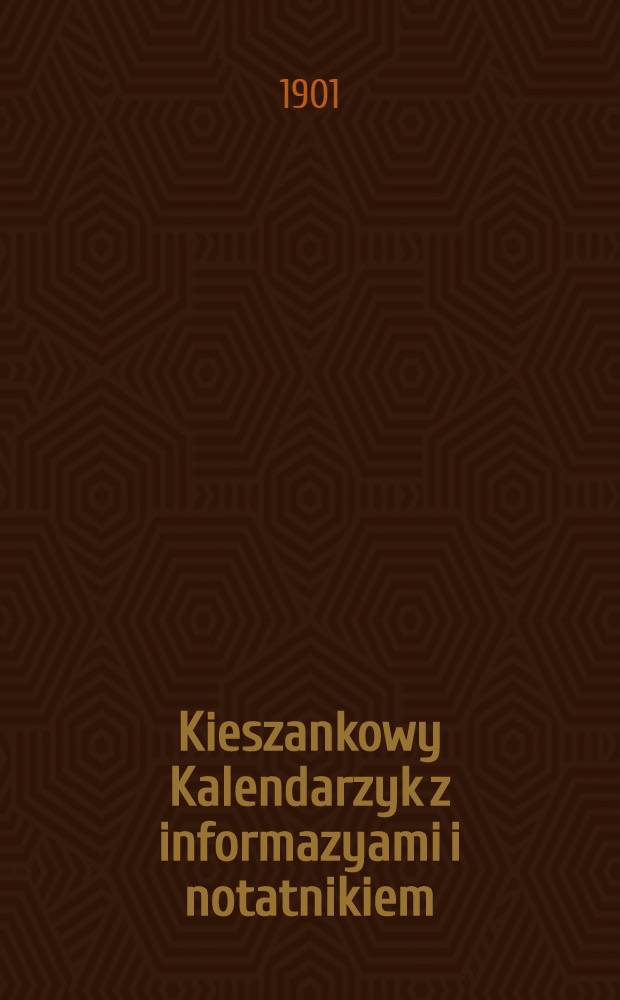 Kieszankowy Kalendarzyk z informazyami i notatnikiem