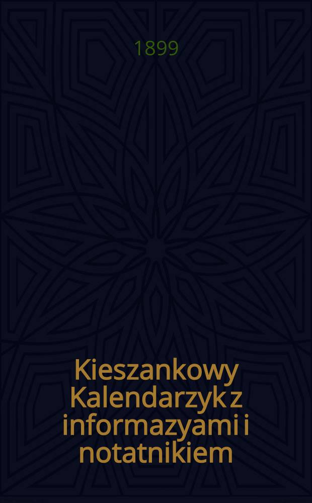 Kieszankowy Kalendarzyk z informazyami i notatnikiem
