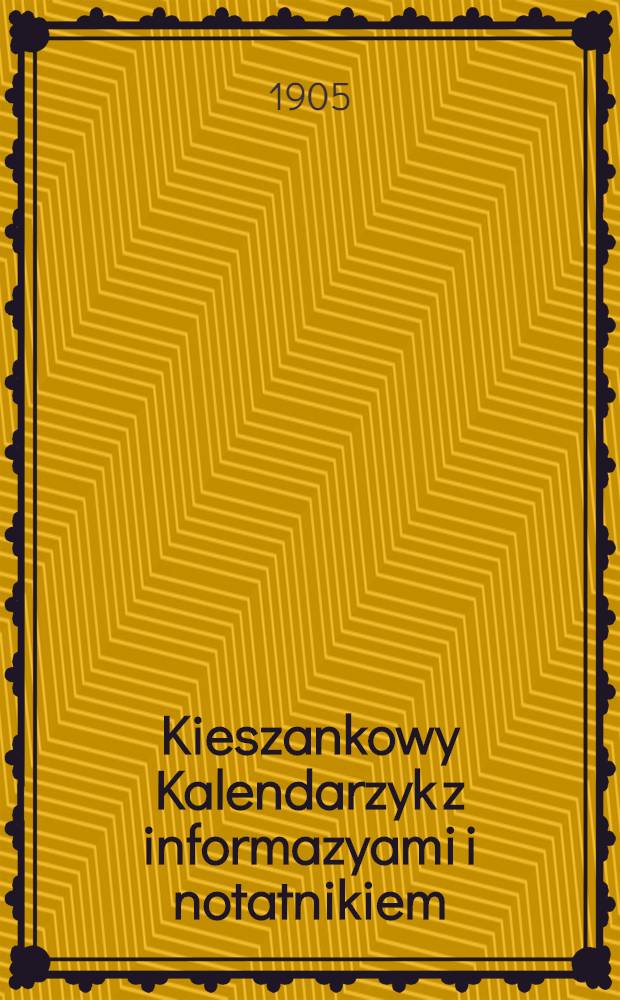 Kieszankowy Kalendarzyk z informazyami i notatnikiem