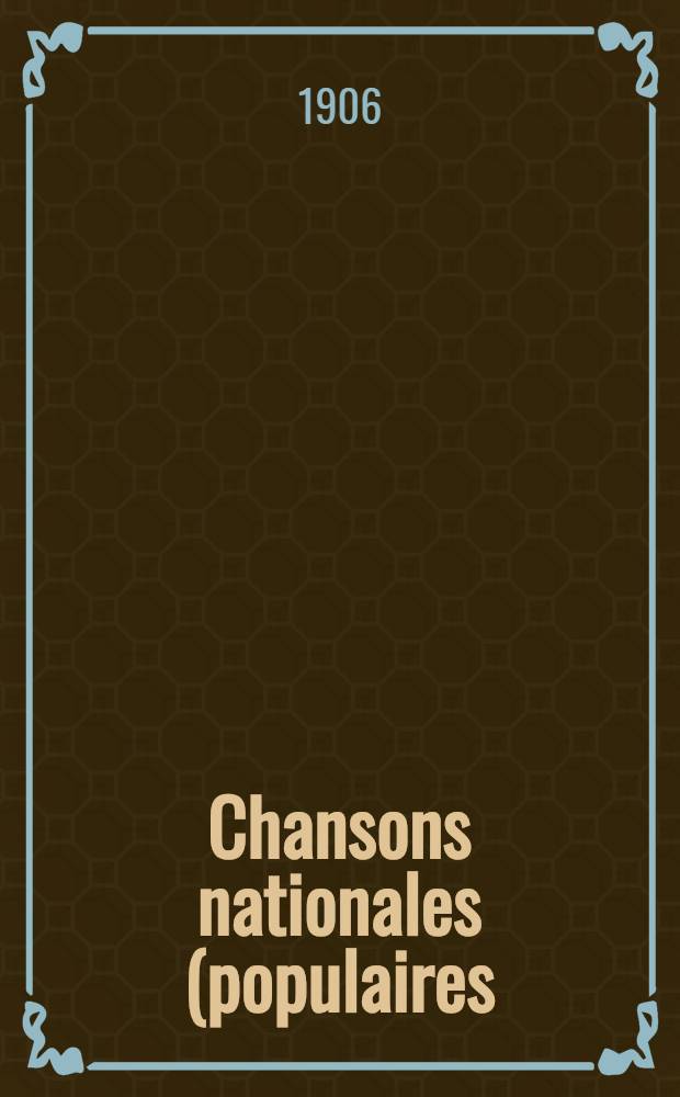 Chansons nationales (populaires) lataviennes. IV