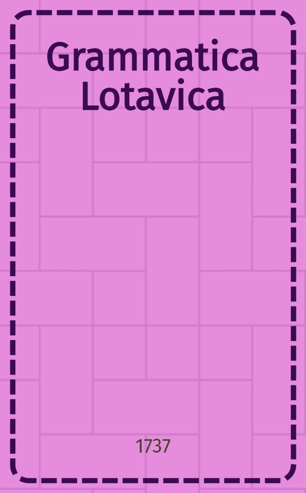 Grammatica Lotavica