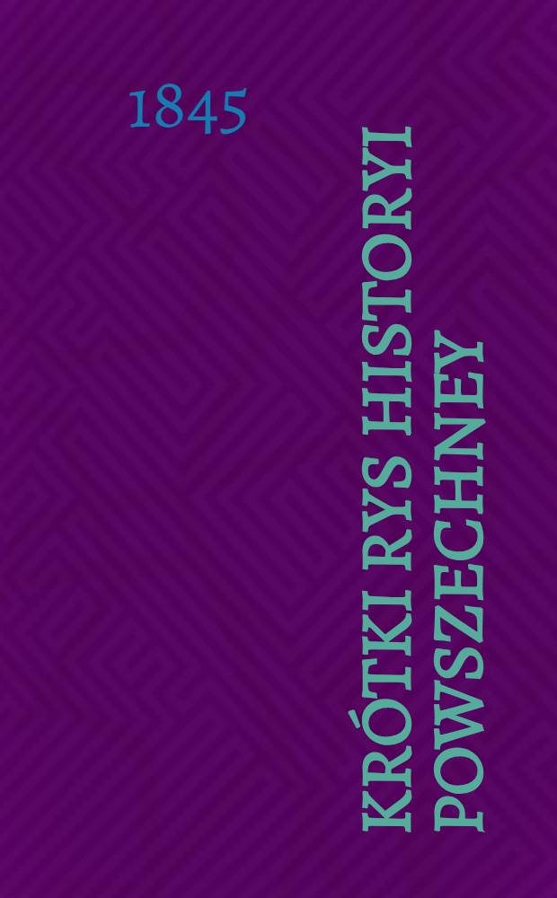 Krótki rys historyi powszechney