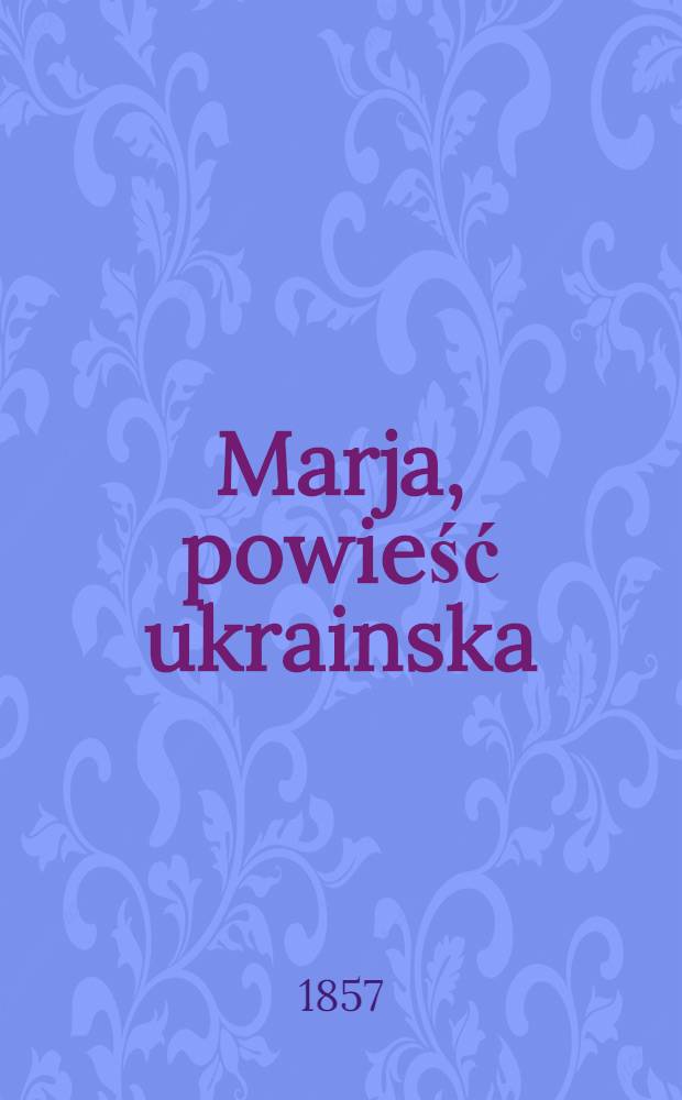 Marja, powieść ukrainska