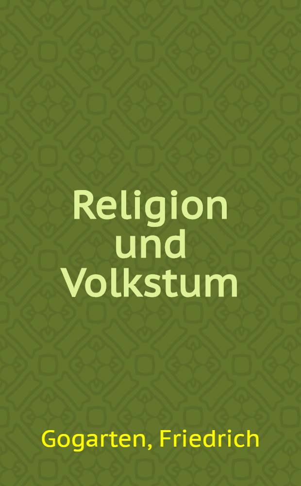 Religion und Volkstum