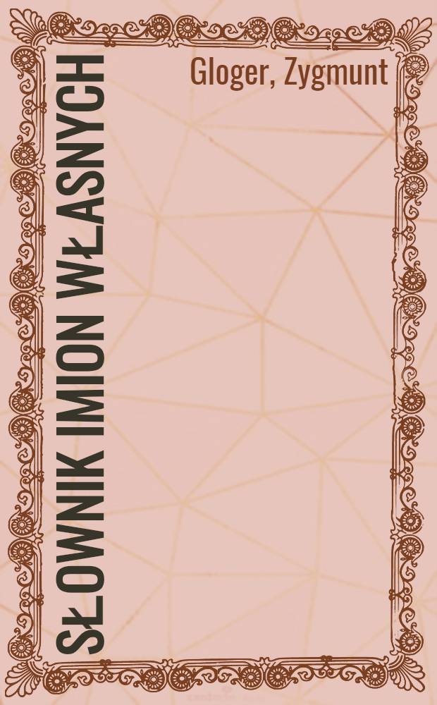 Słownik imion własnych