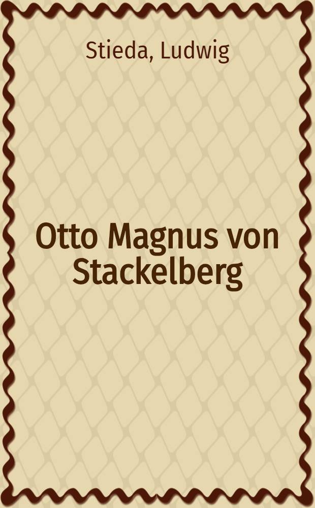 Otto Magnus von Stackelberg