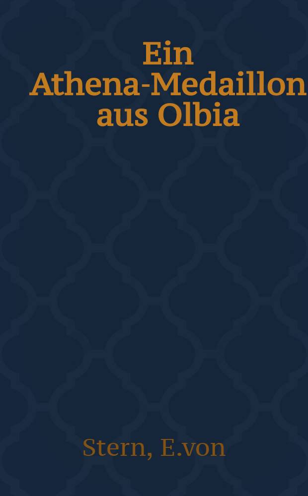 Ein Athena-Medaillon aus Olbia