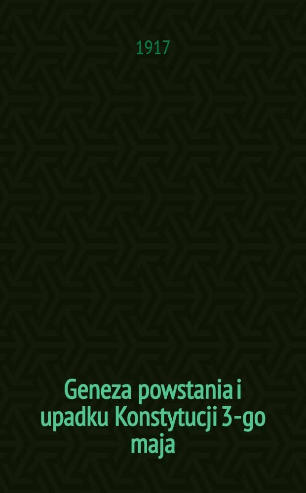 Geneza powstania i upadku Konstytucji 3-go maja : Włochy a Polska