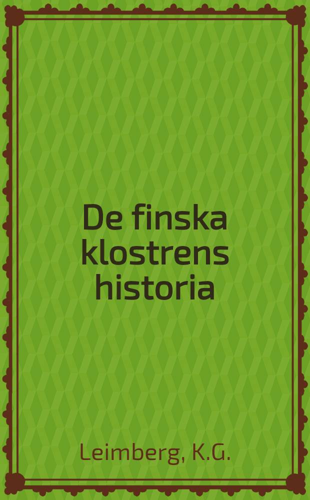 De finska klostrens historia