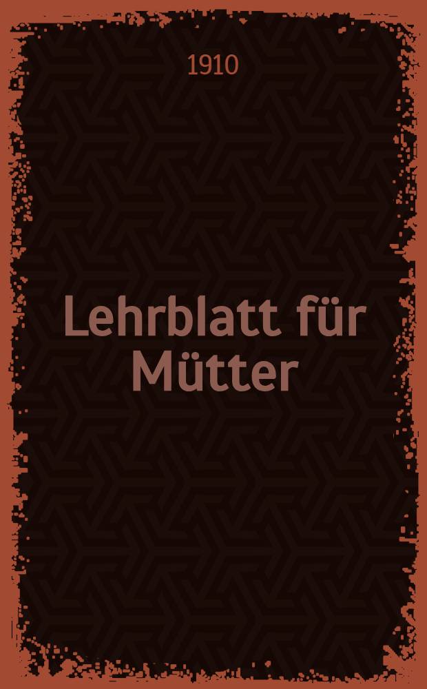 Lehrblatt für Mütter