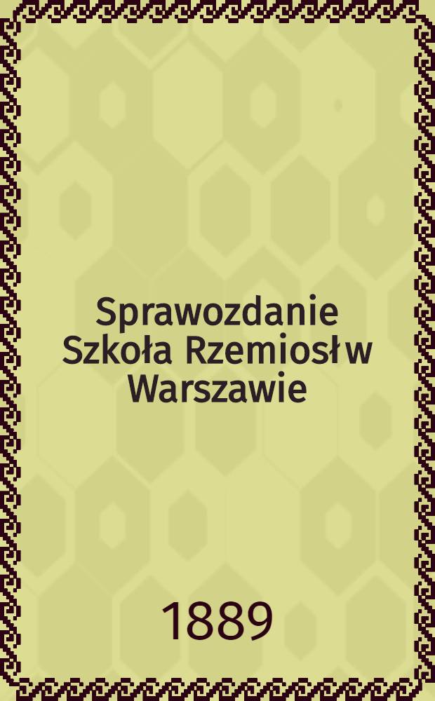 Sprawozdanie Szkoła Rzemiosł w Warszawie