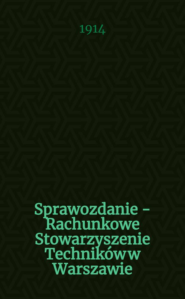 Sprawozdanie - Rachunkowe Stowarzyszenie Techników w Warszawie