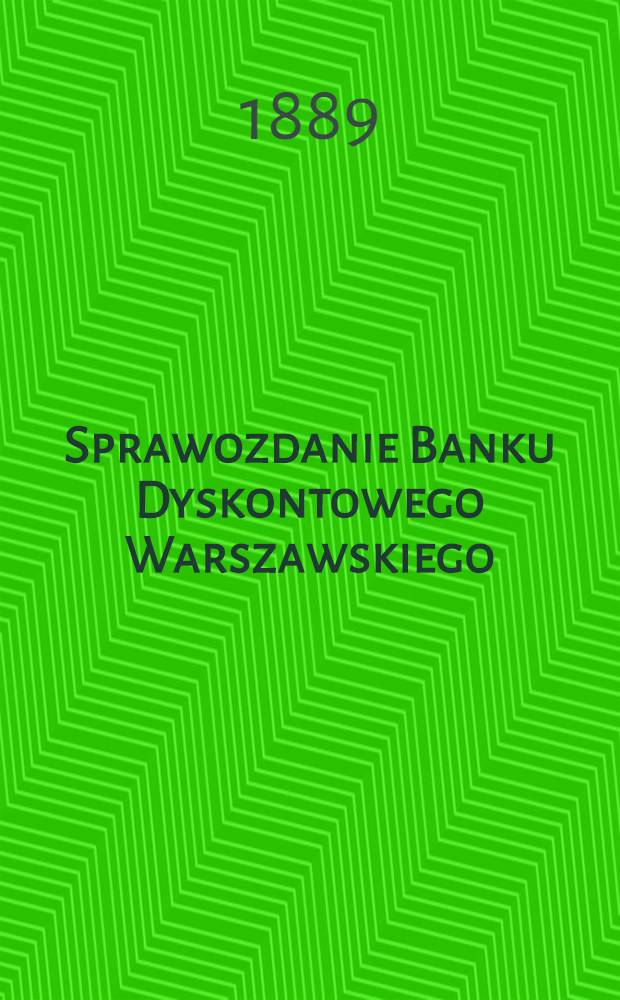 Sprawozdanie Banku Dyskontowego Warszawskiego