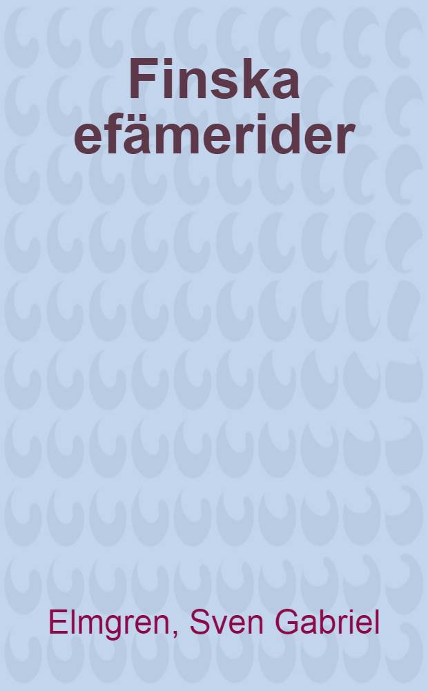 Finska ef&auml;merider
