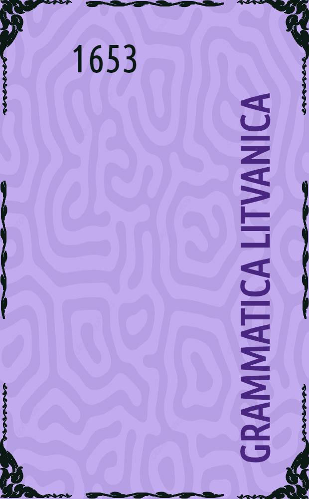 Grammatica Litvanica