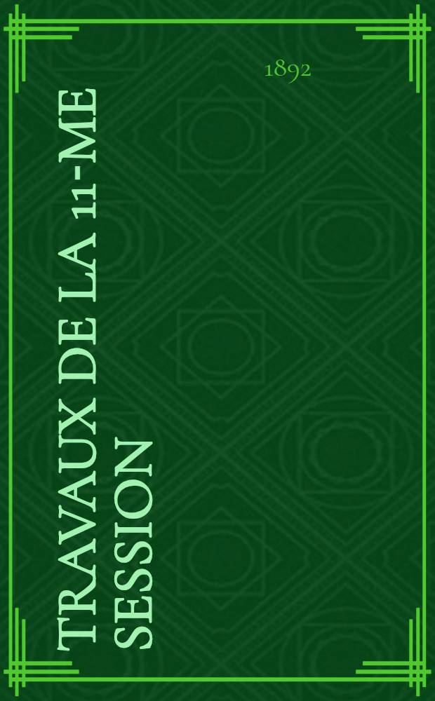 [Travaux de la 11-me Session]