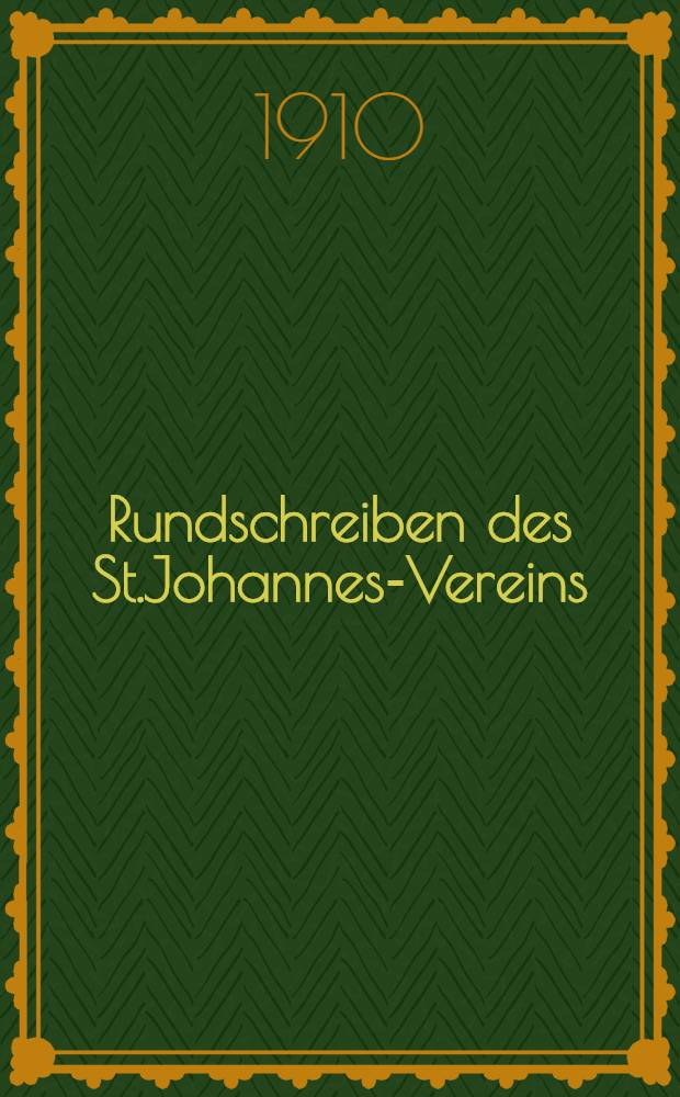 Rundschreiben des St.Johannes-Vereins