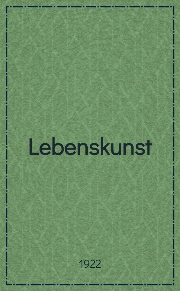Lebenskunst