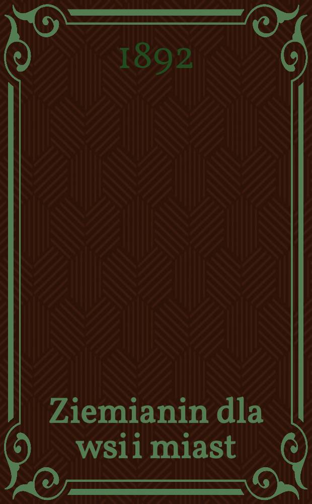 Ziemianin dla wsi i miast : Kalendarz