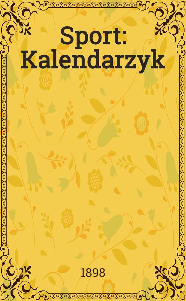 Sport : Kalendarzyk