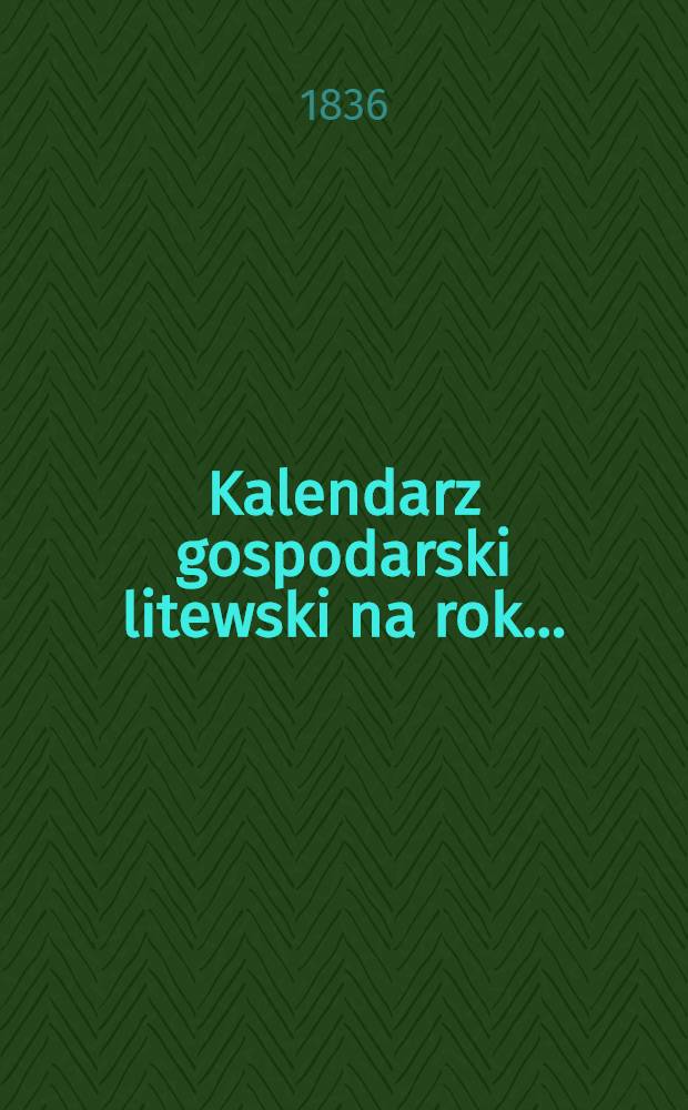 Kalendarz gospodarski litewski na rok..