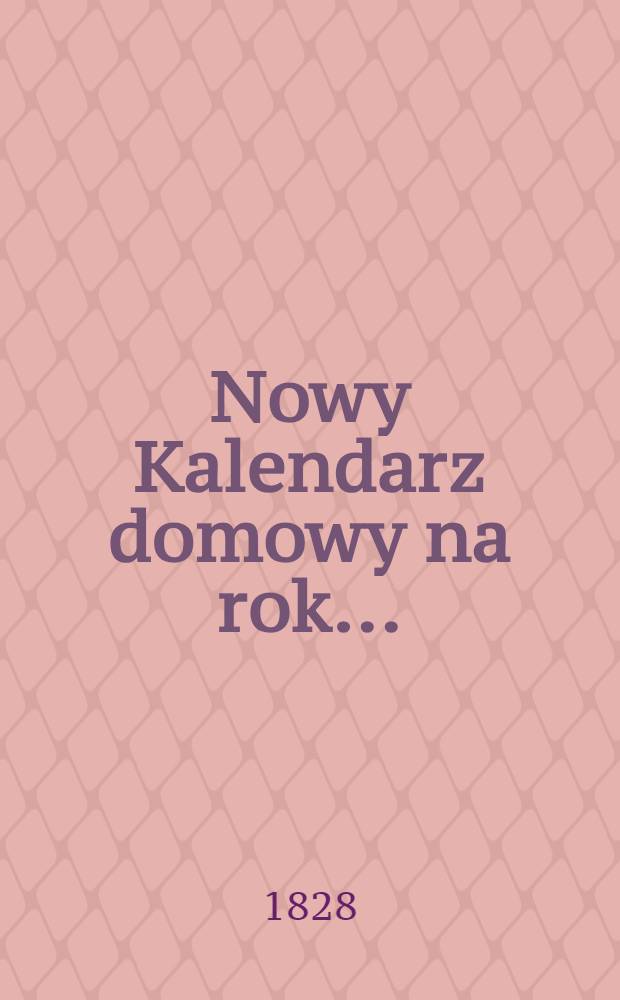 Nowy Kalendarz domowy na rok..