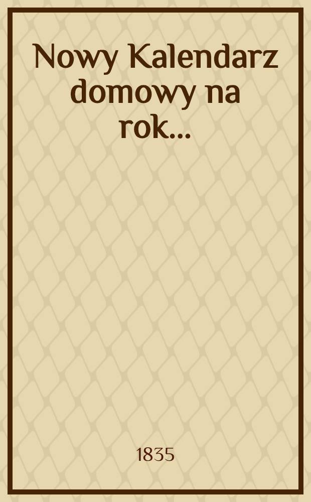 Nowy Kalendarz domowy na rok..